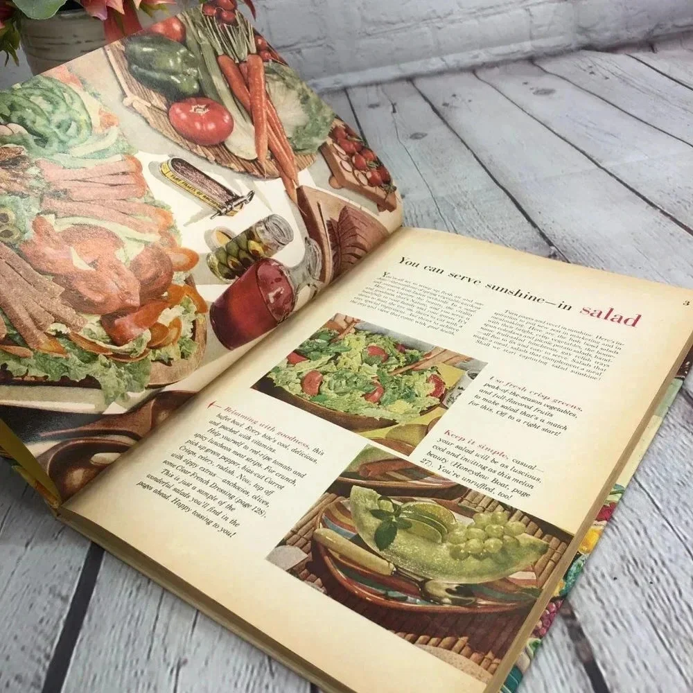 vintage better homes and gardens cookbook salad book 1968
